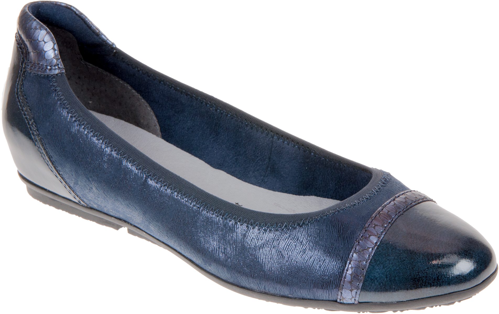 Tamaris Joya Navy Comb 22139-20 890 - Ballerina Shoes - Humphries Shoes