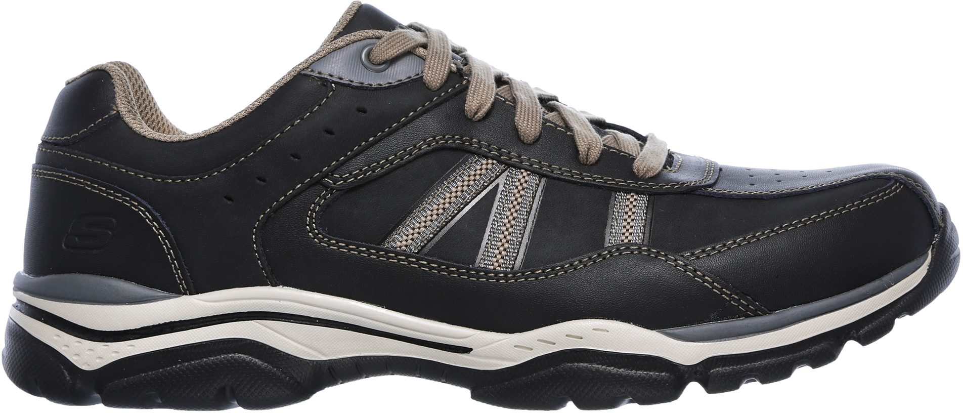 Skechers Relaxed Fit: Rovato - Texon Black / Taupe 65418 BKTP ...