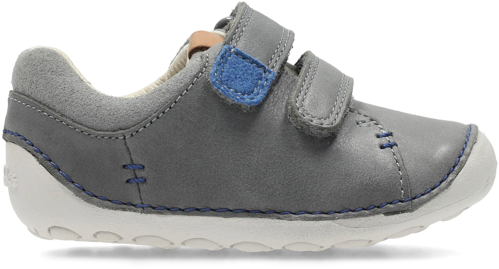 Clarks Tiny Toby Grey Leather 26133103 - Boys Shoes - Humphries Shoes