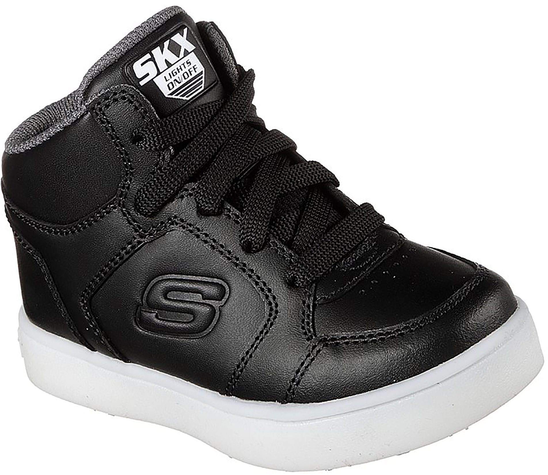 Skechers Energy Lights Gusto Flash Black 90630N BLK Boys Shoes Humphries Shoes