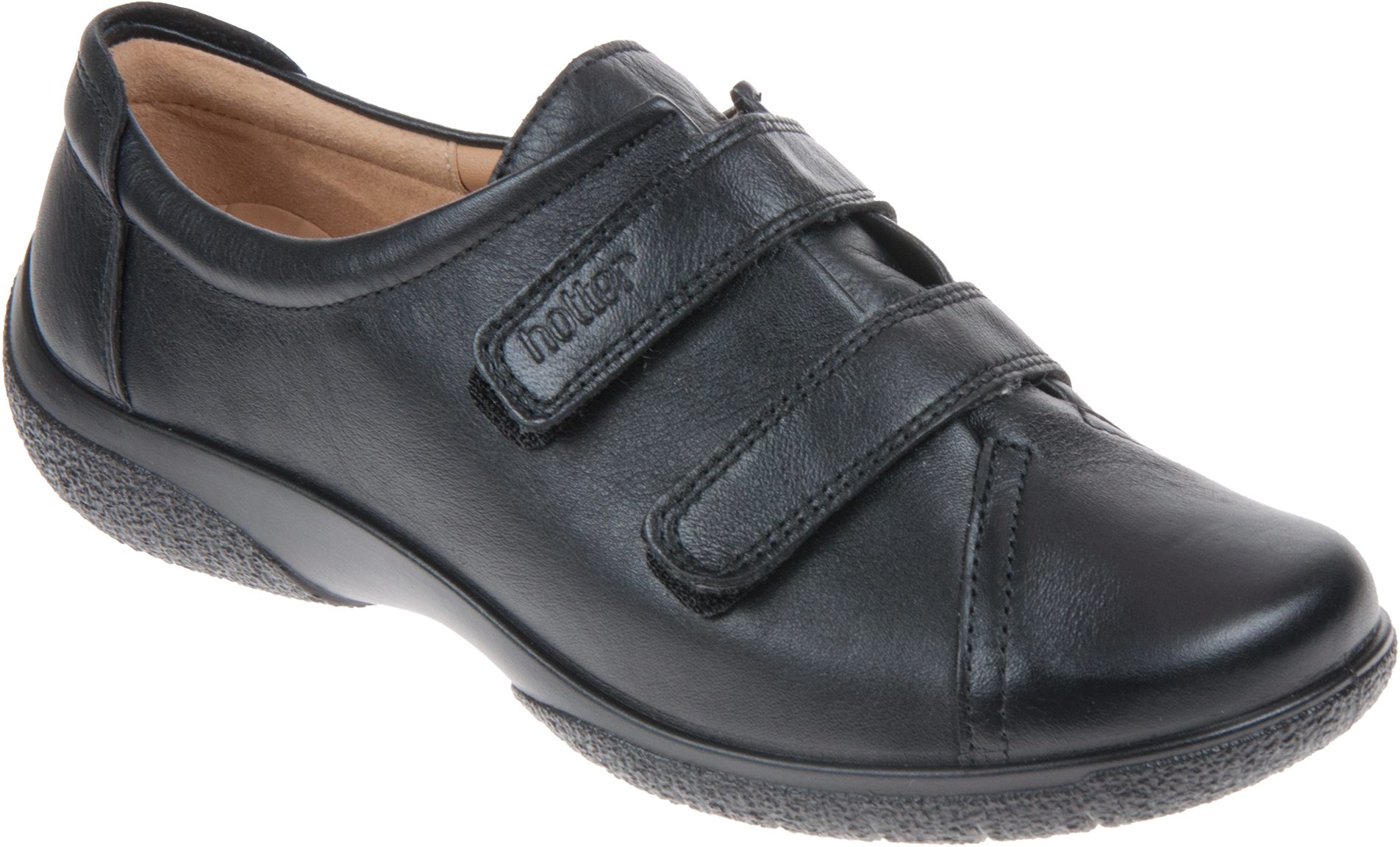Hotter Leap Jet Black - Everyday Shoes - Humphries Shoes