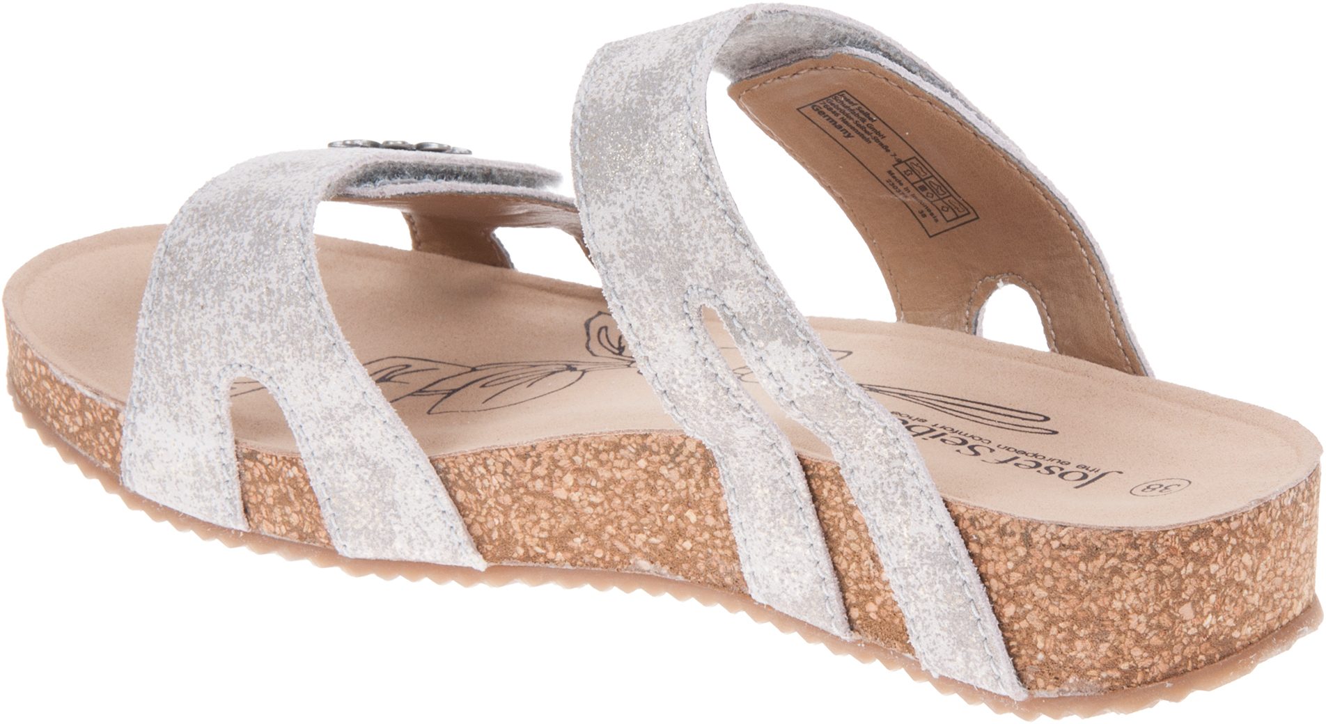 Josef Seibel Tonga 04 Silver 78501 577 750 - Mule Sandals - Humphries Shoes