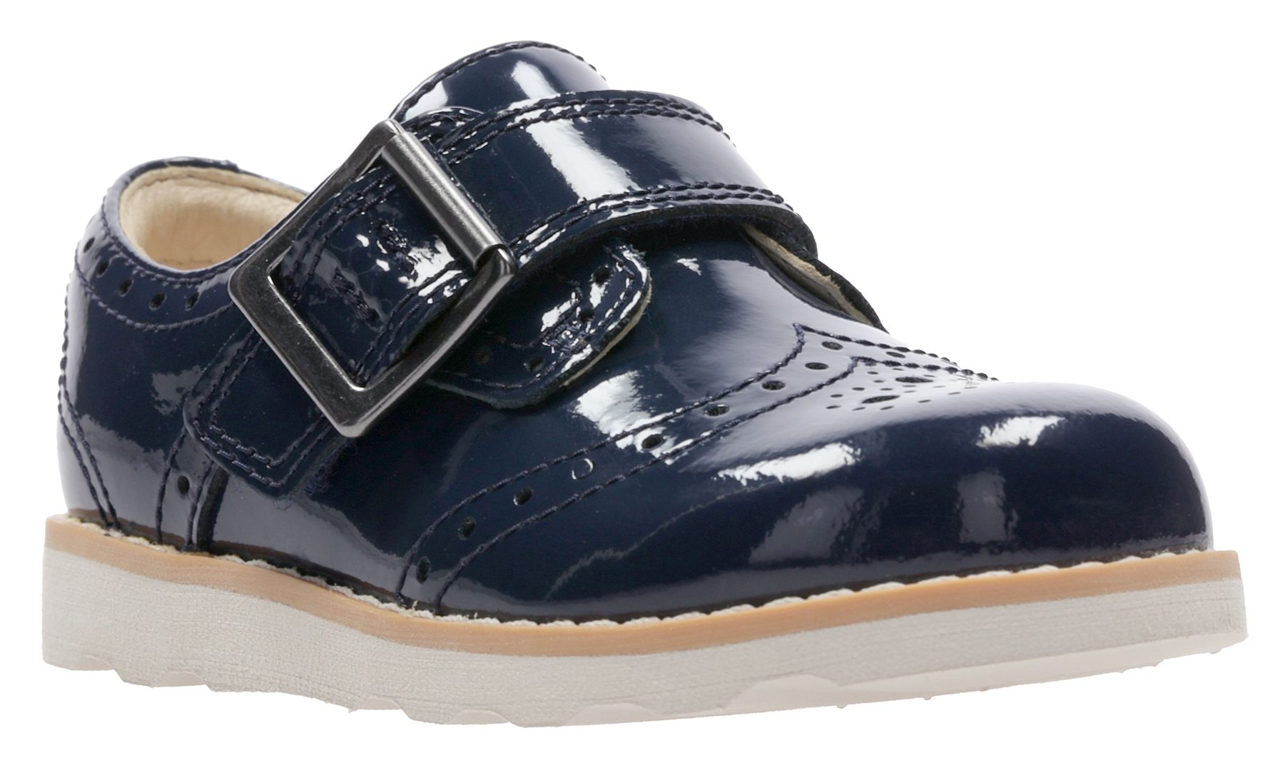 Clarks Crown Pride Navy Patent 26135781 - Girls Shoes - Humphries Shoes