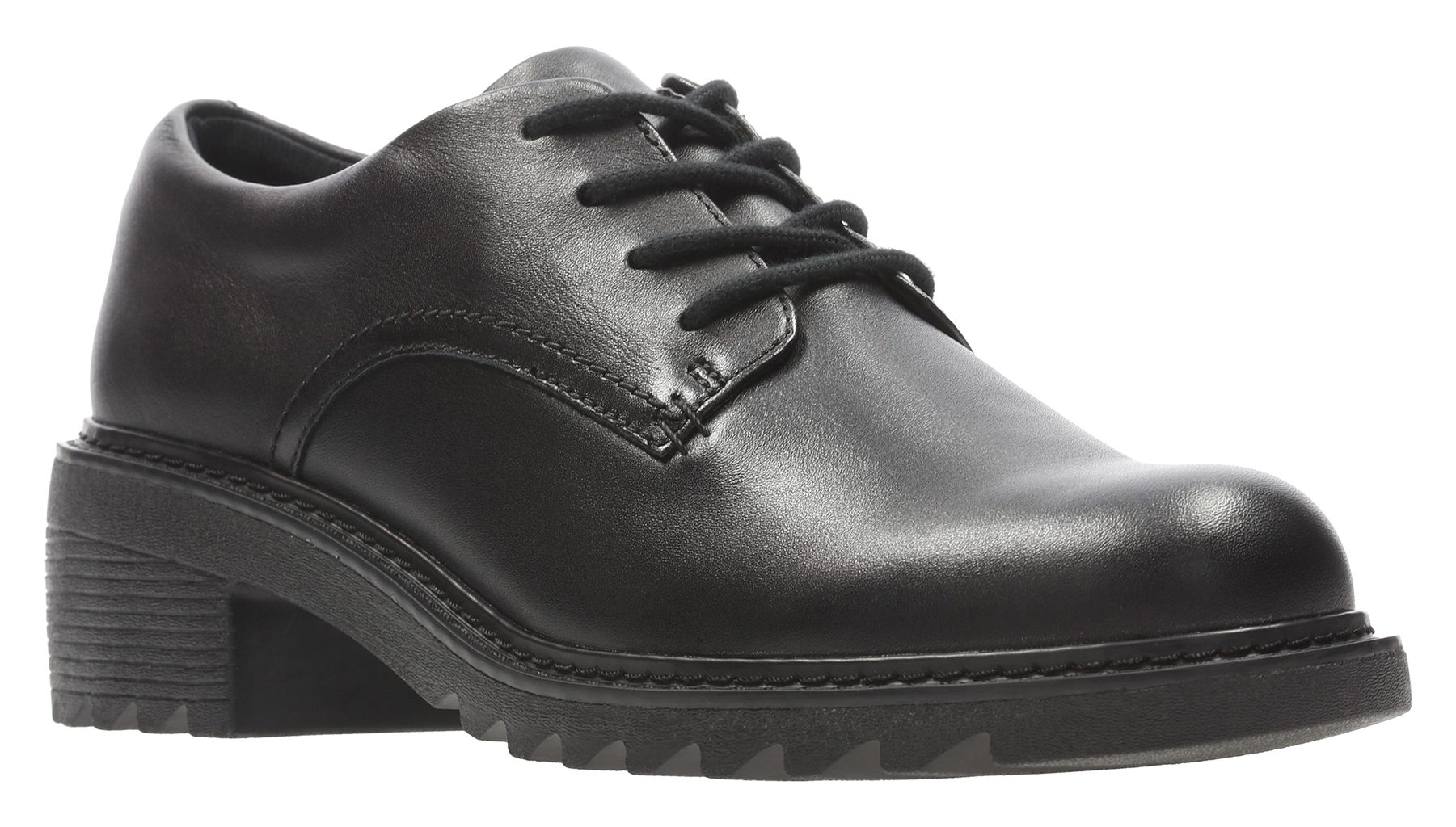 Clarks Frankie Grove Black Leather 26134925 - Girls School Shoes ...