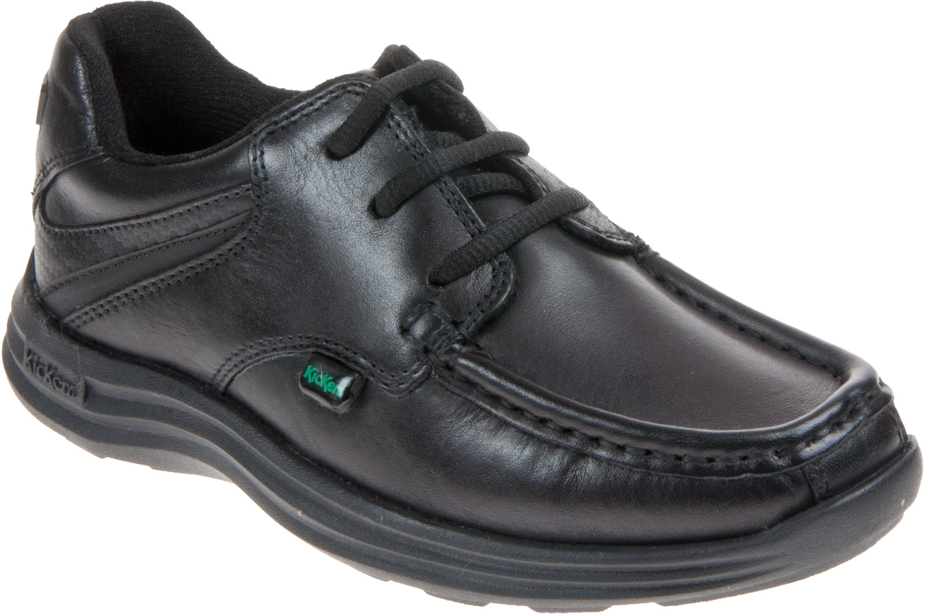 Kickers Reasan Lace Kids Black 12819 - Boys School Shoes - Humphries Shoes