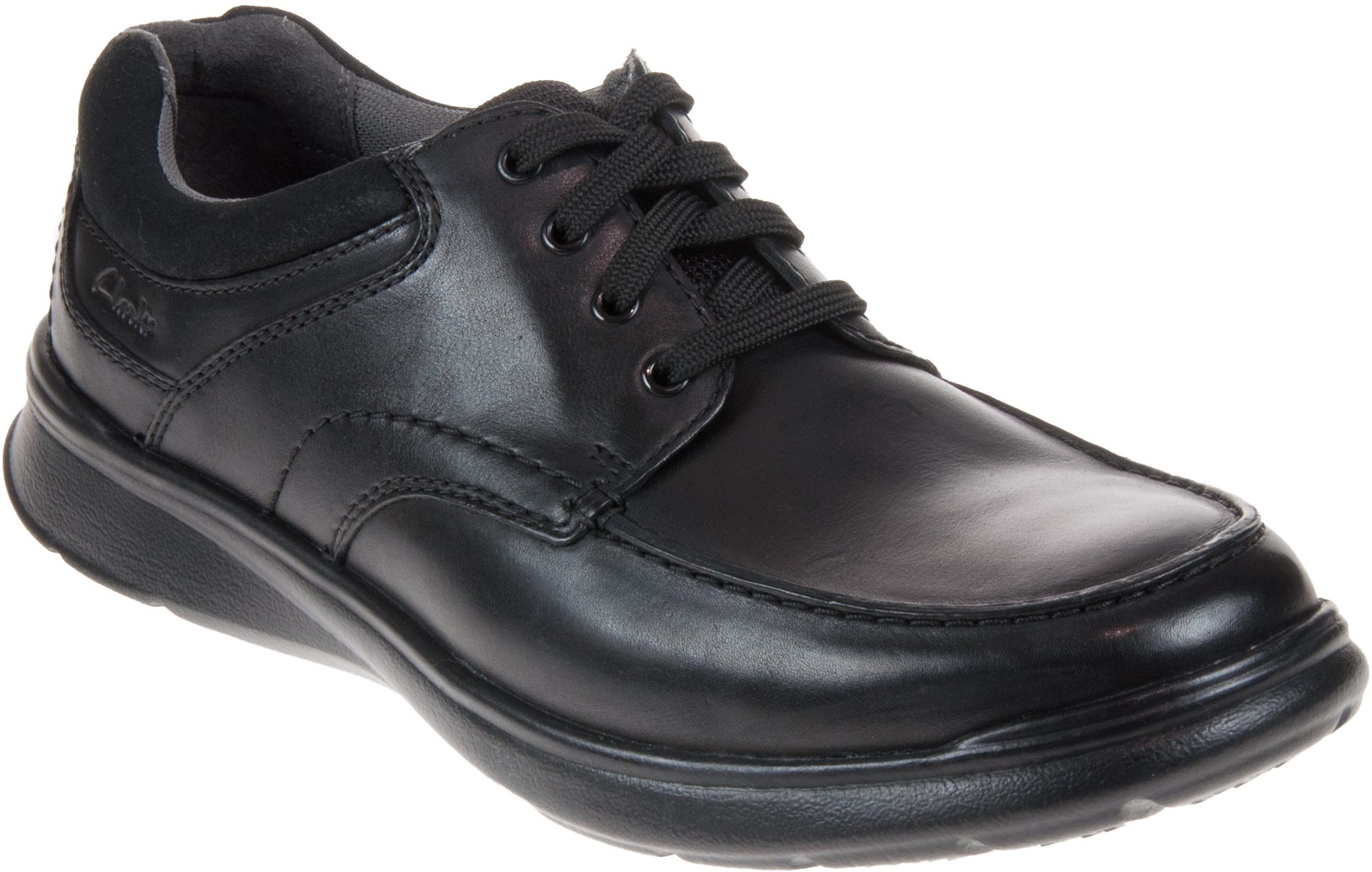 Clarks Cotrell Edge Black Smooth Leather 26137385 - Formal Shoes ...