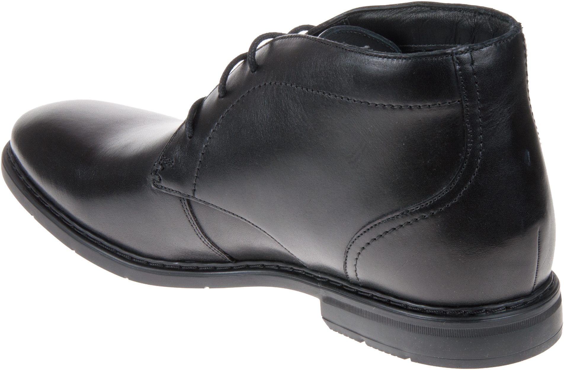 Clarks Banbury Mid Black Leather 26135424 - Casual Boots - Humphries Shoes