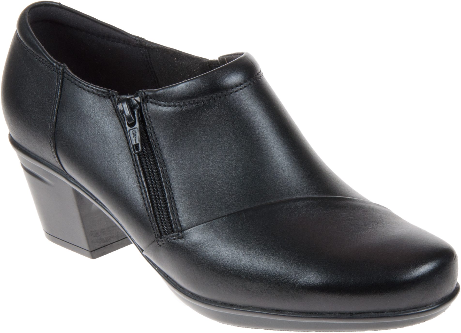 Clarks Emslie Claudia Black Leather 26137024 - Everyday Shoes ...