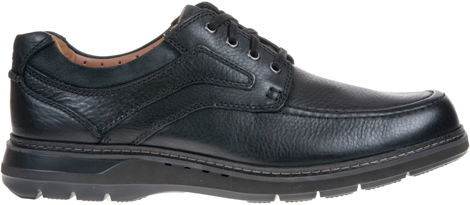 Clarks Un Ramble Lace Black Leather 26136989 - Casual Shoes - Humphries ...