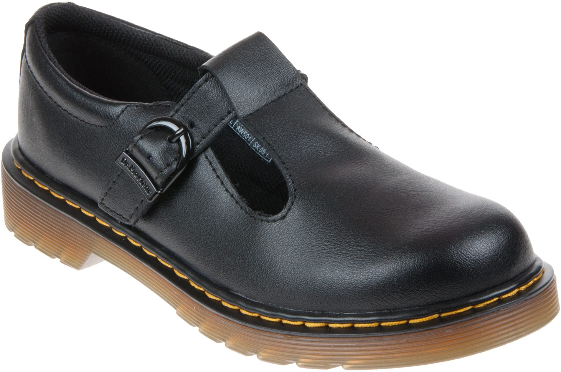 Dr. Martens Polley Junior Black T Lamper 24386001 Girls School Shoes