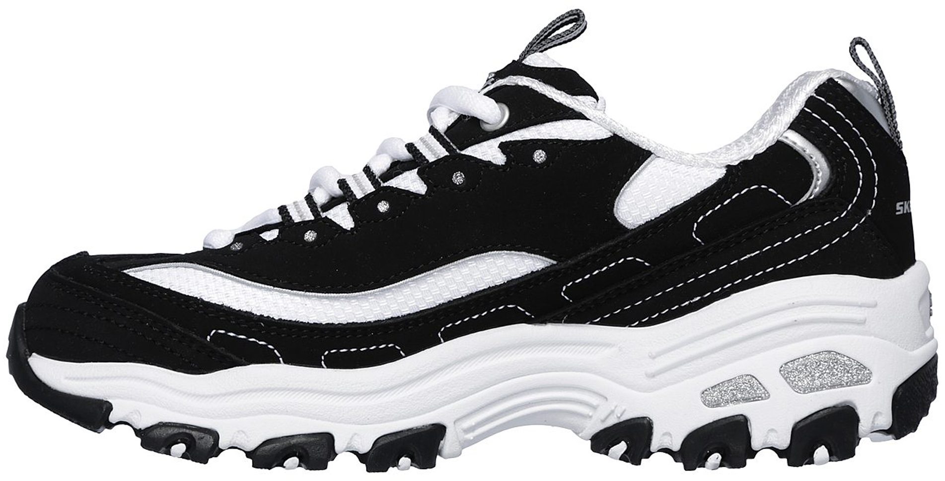 Skechers D'Lites - Biggest Fan Kids Black / White 80587L BKW - Girls ...