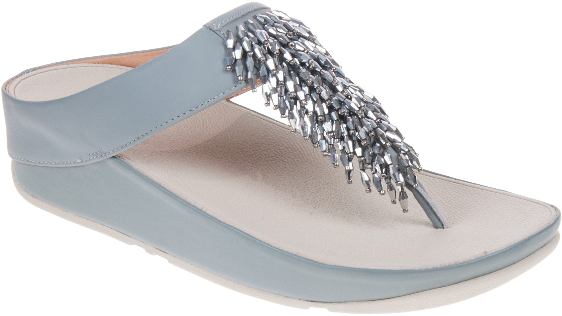 FitFlop Rumba Dove Blue K26 534 - Toe Post Sandals - Humphries Shoes