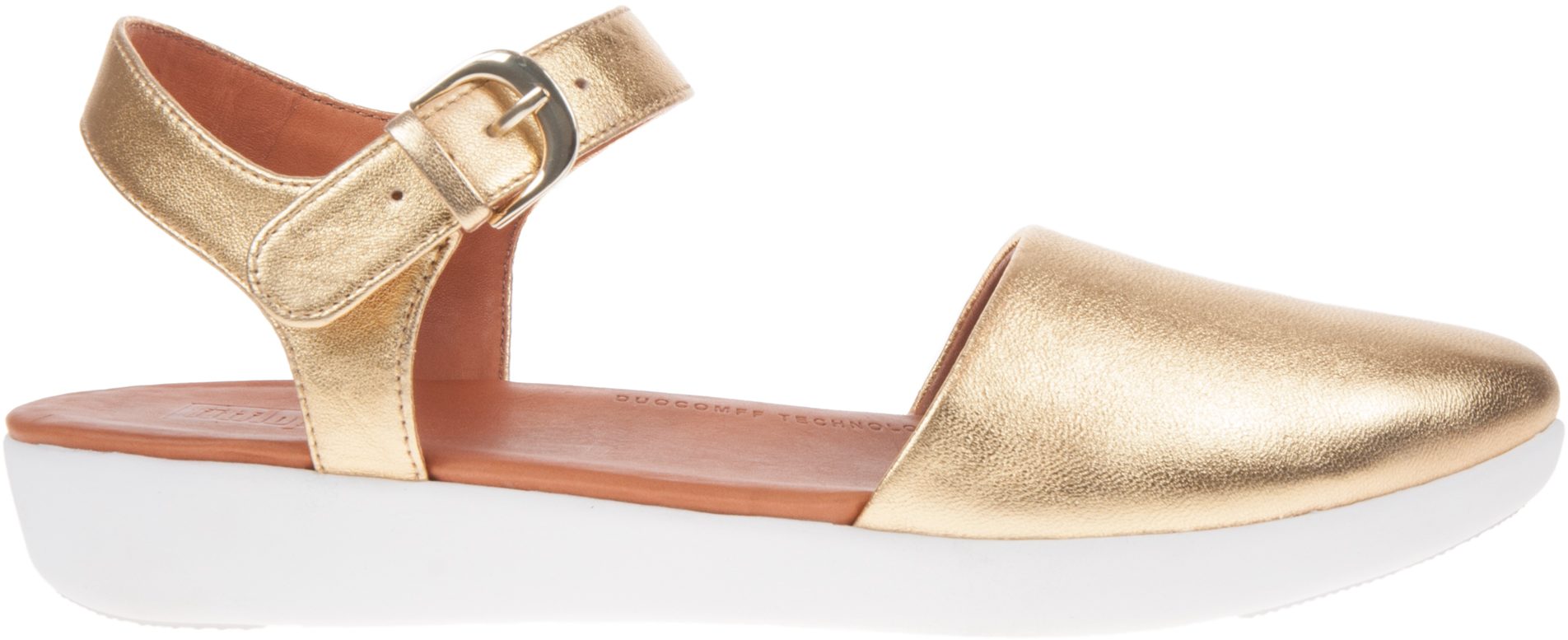 フィットフロップ Fitflop Womens Cova Pop Tan Leather Ankle Strap