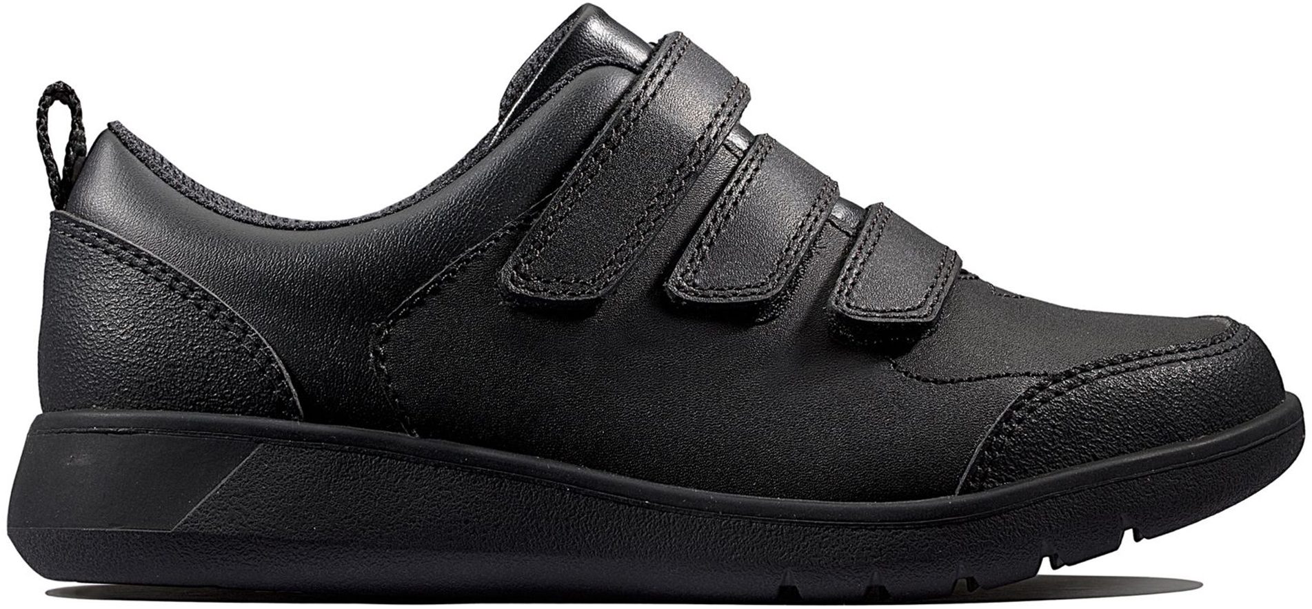 Clarks Scape Sky Youth Black Leather 26145581 - Boys School Shoes ...