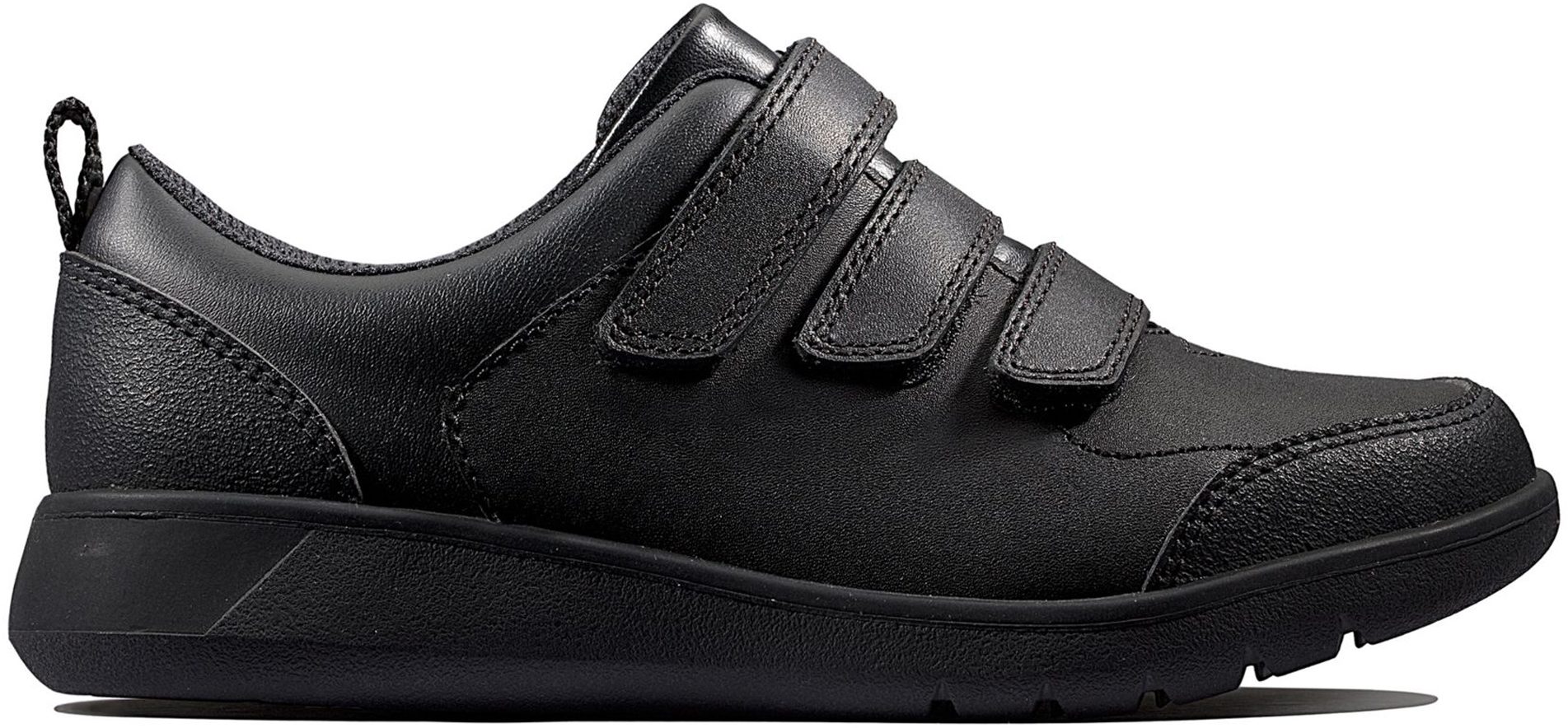 Clarks Scape Sky Youth Black Leather 26145581 Boys School Shoes Humphries Shoes