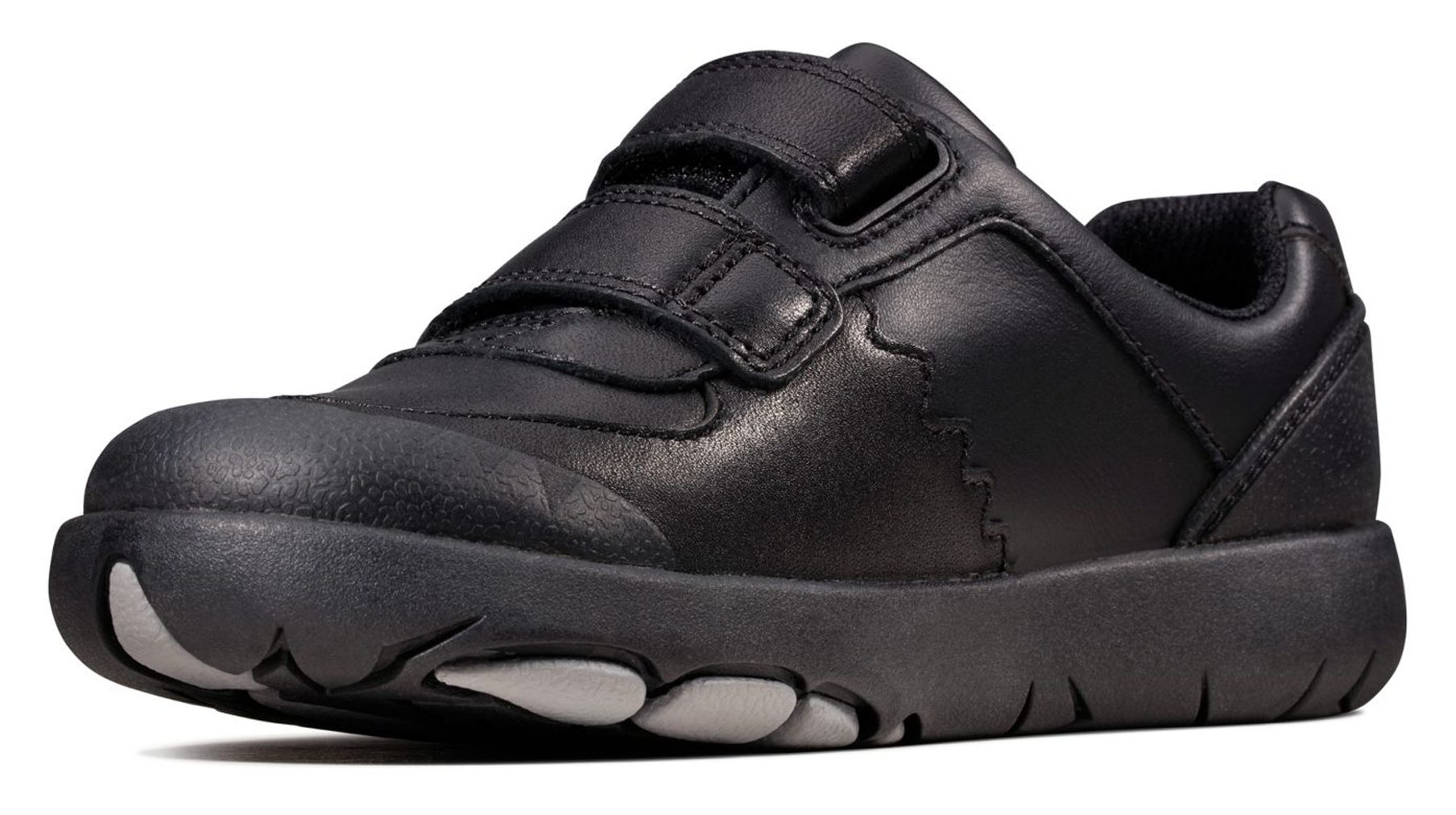 Clarks Rex Pace Kid Black Leather 26147044 - Boys School Shoes ...