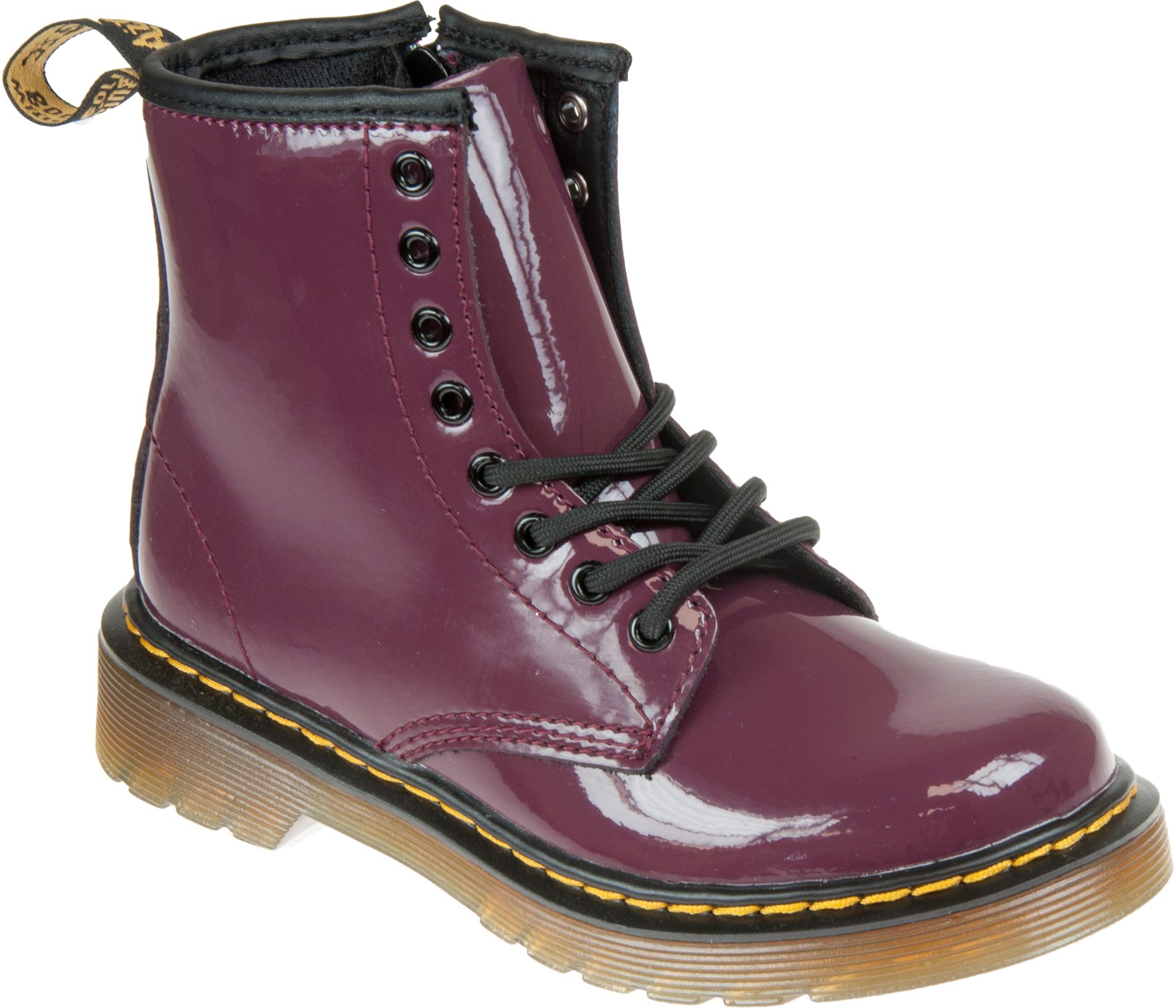 Dr. Martens 1460 Junior [Delaney] Plum Patent 25084539 - Girls Boots ...