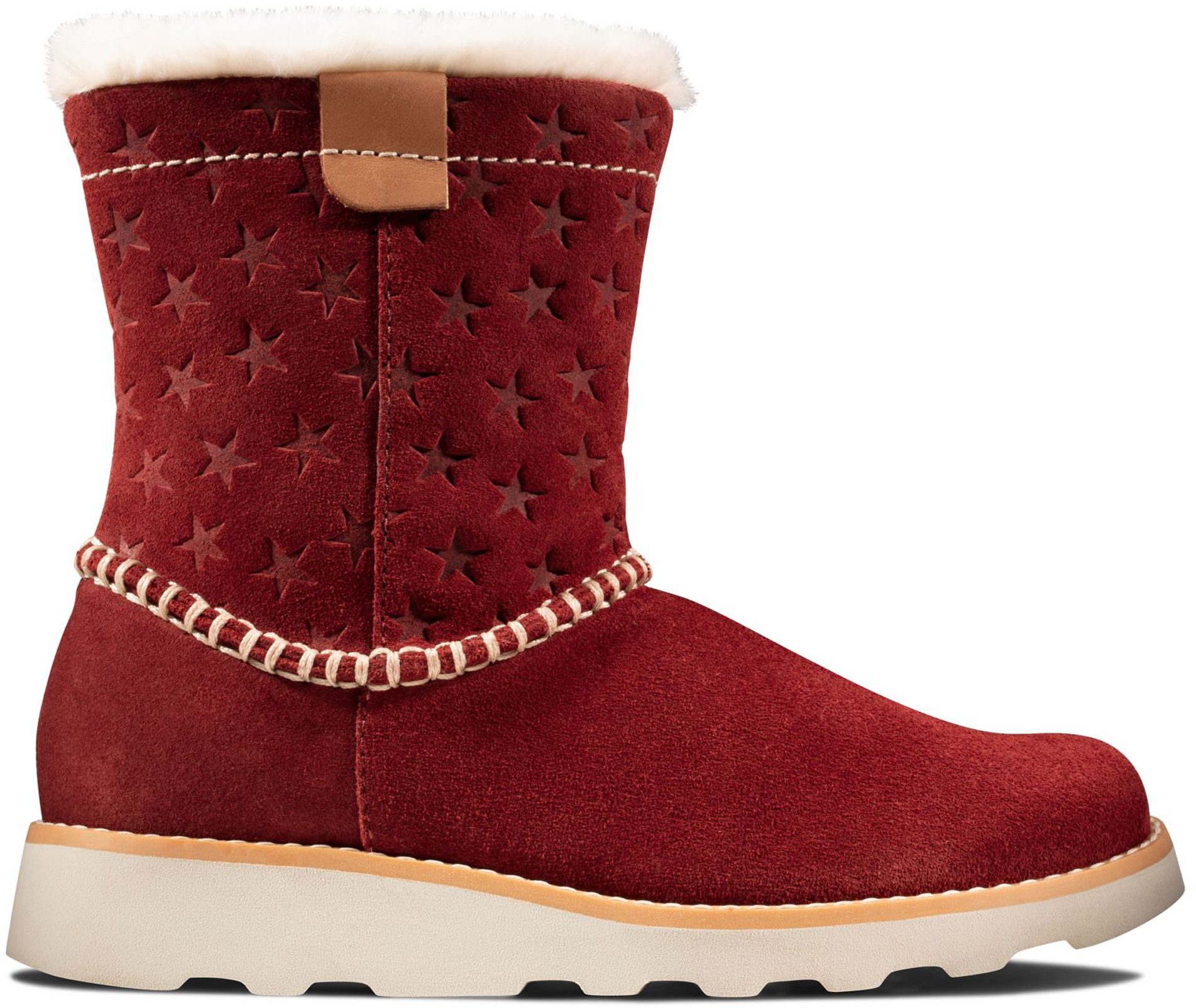 Clarks Crown Piper Kid Dark Red 26143861 Girls Boots Humphries Shoes