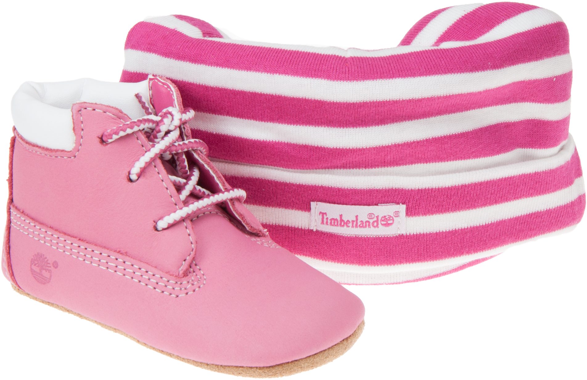 Timberland Crib Bootie With Hat Pink 09680R Pre Walkers Humphries Shoes