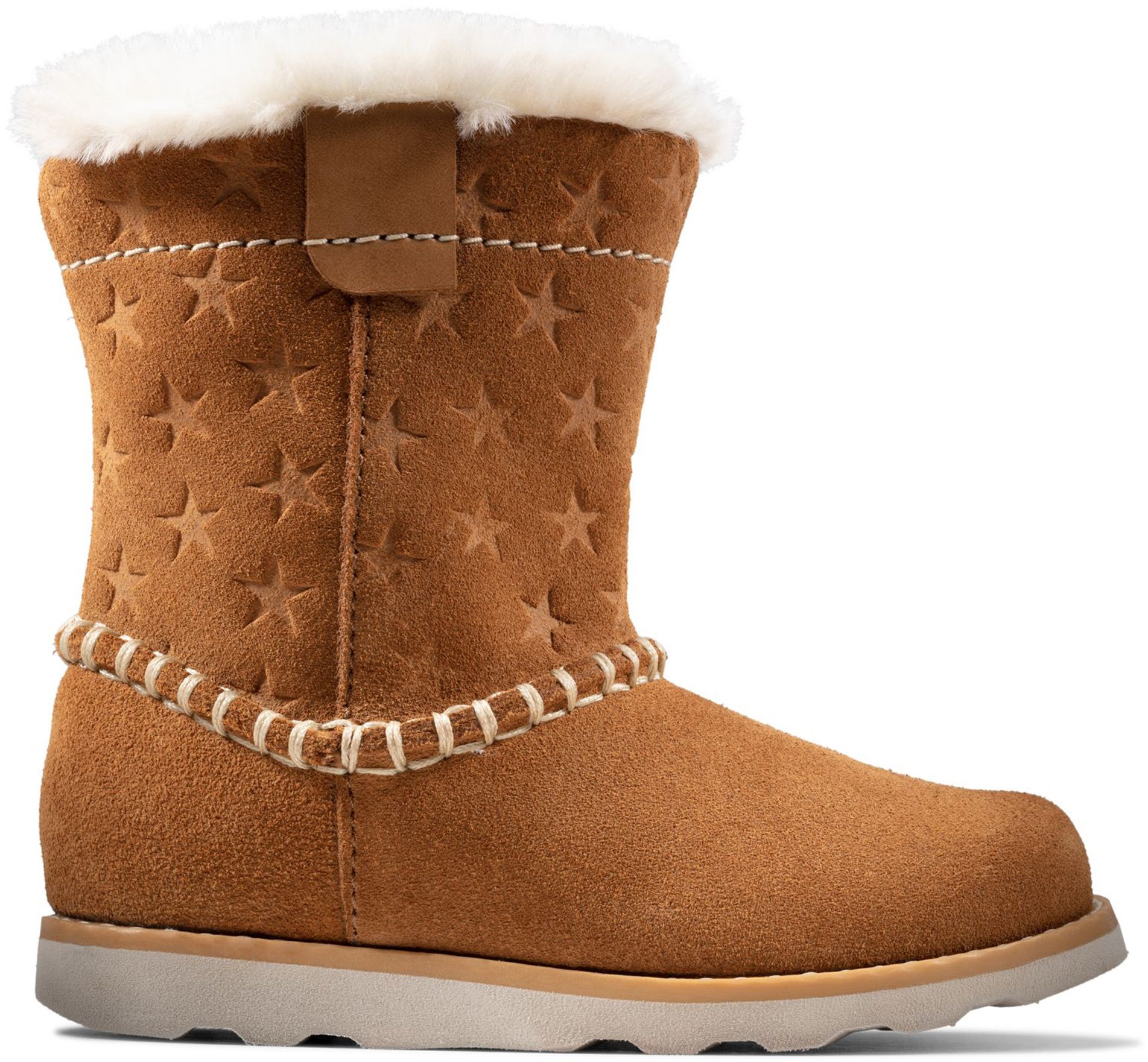 Clarks Crown Piper Toddler Tan Suede 26143872 Girls Boots