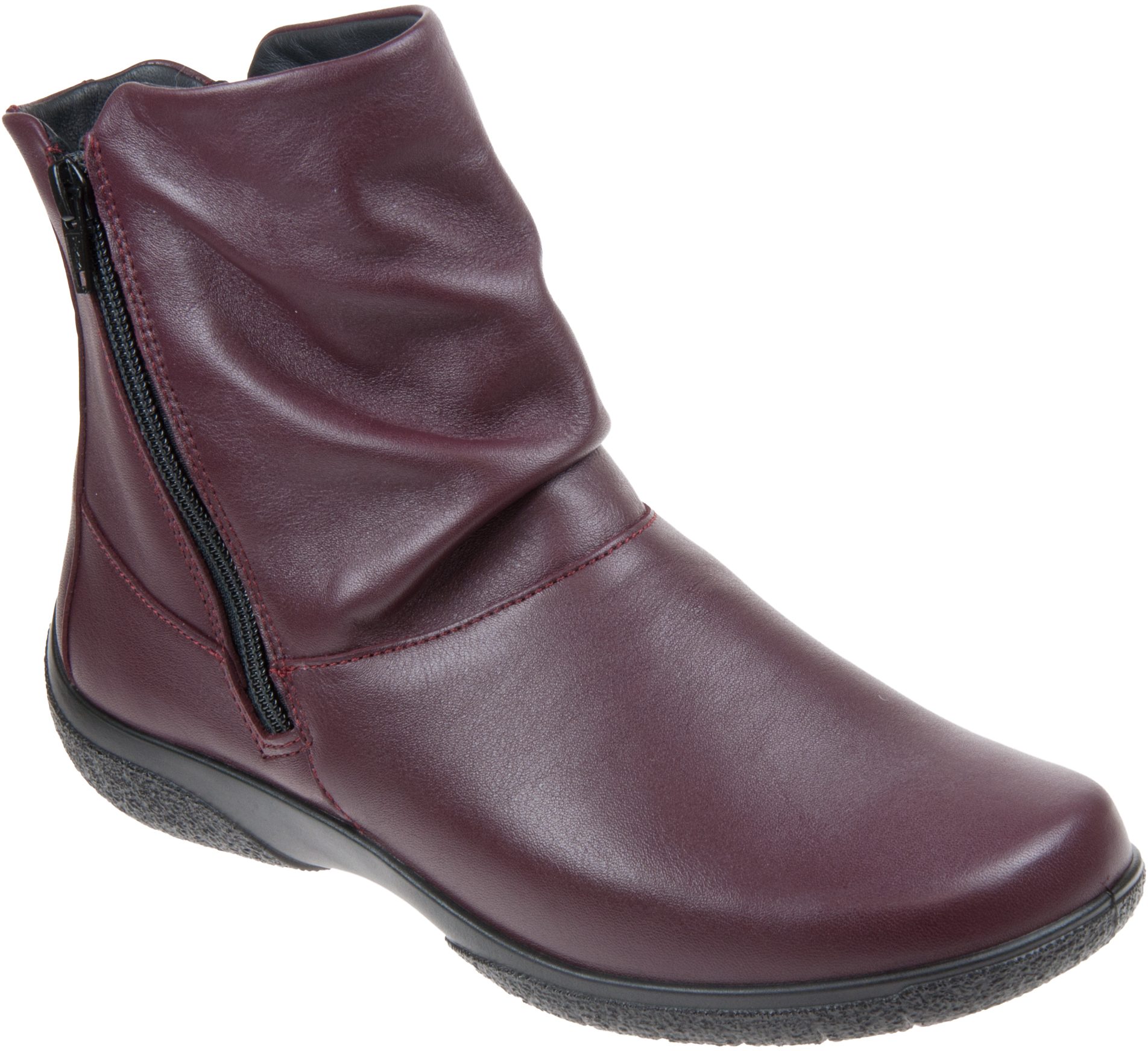 Hotter Whisper Maroon Leather Whisp1 Ankle Boots Humphries Shoes 4693