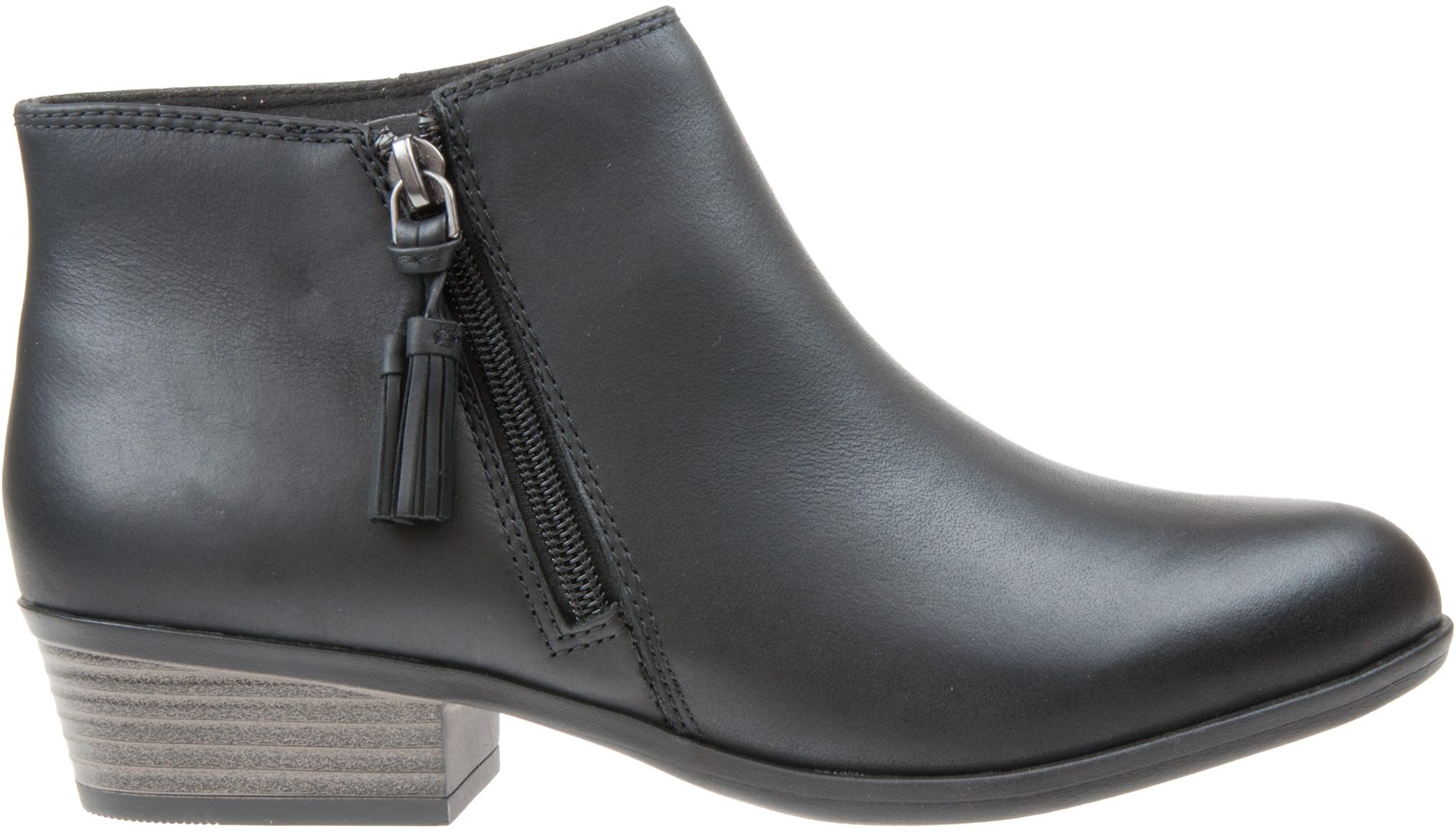 Clarks Addiy Terri Black Leather 26136390 - Ankle Boots - Humphries Shoes