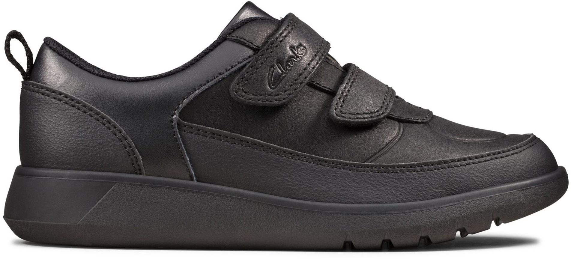 Clarks Scape Flare Kid Black Leather 26149401 - Boys School Shoes ...