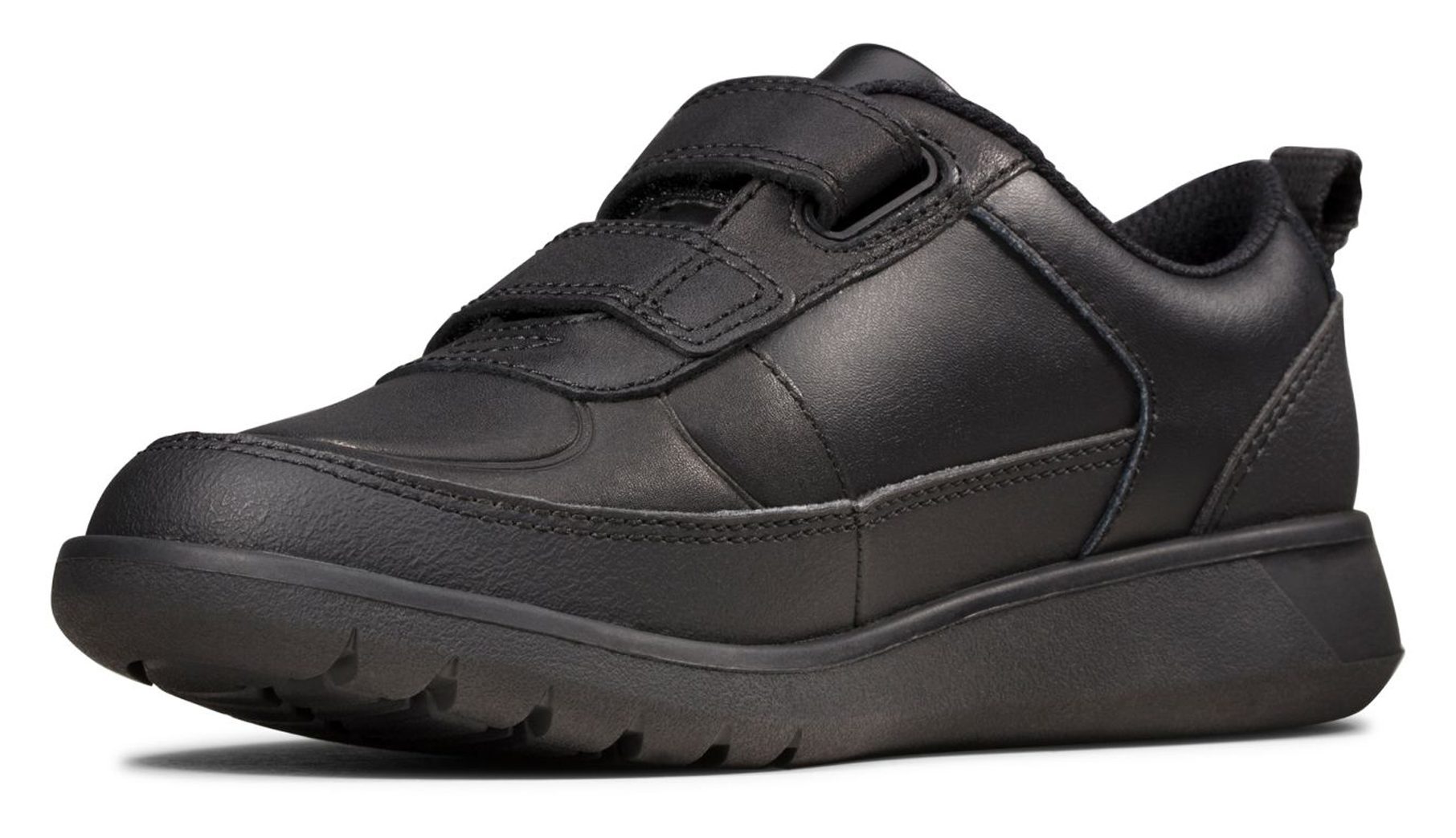 Clarks Scape Flare Kid Black Leather 26149401 - Boys School Shoes ...