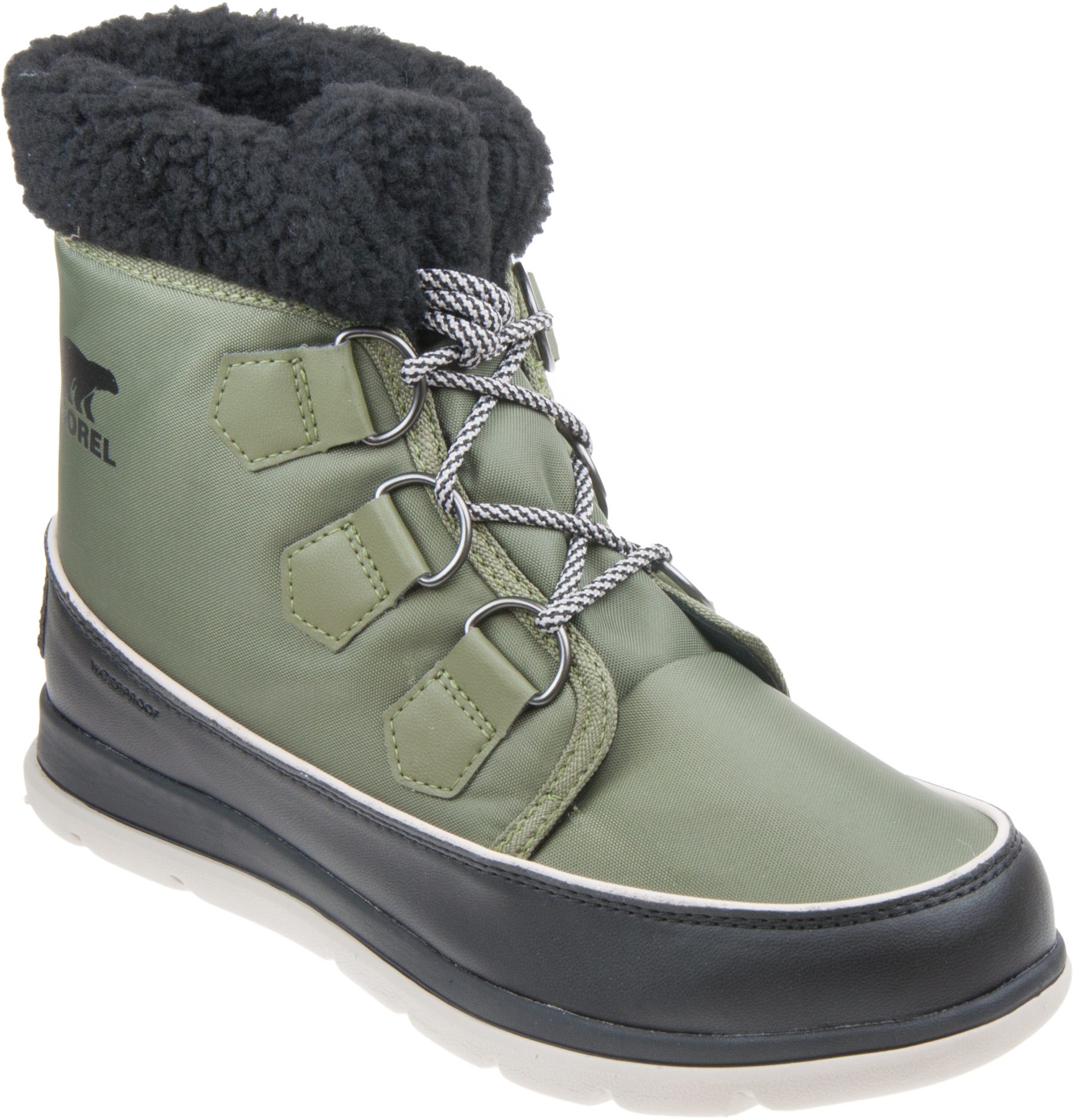 Sorel explorer carnival waterproof nylon boots with hot sale microfleece lining