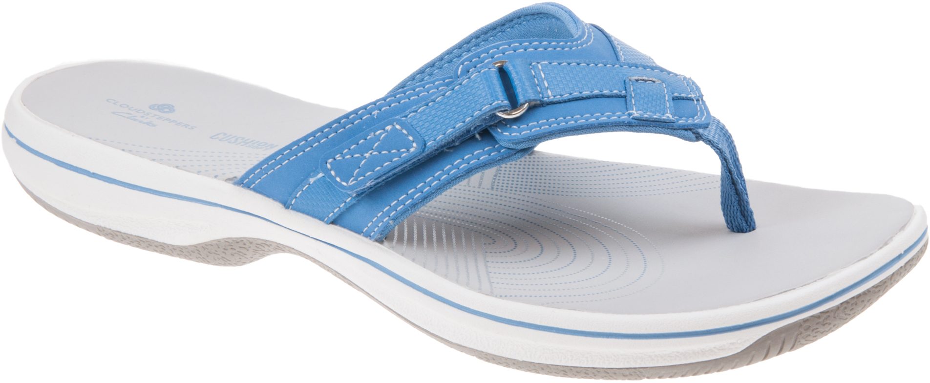 Clarks Brinkley Sea Blue 26148899 - Toe Post Sandals - Humphries Shoes