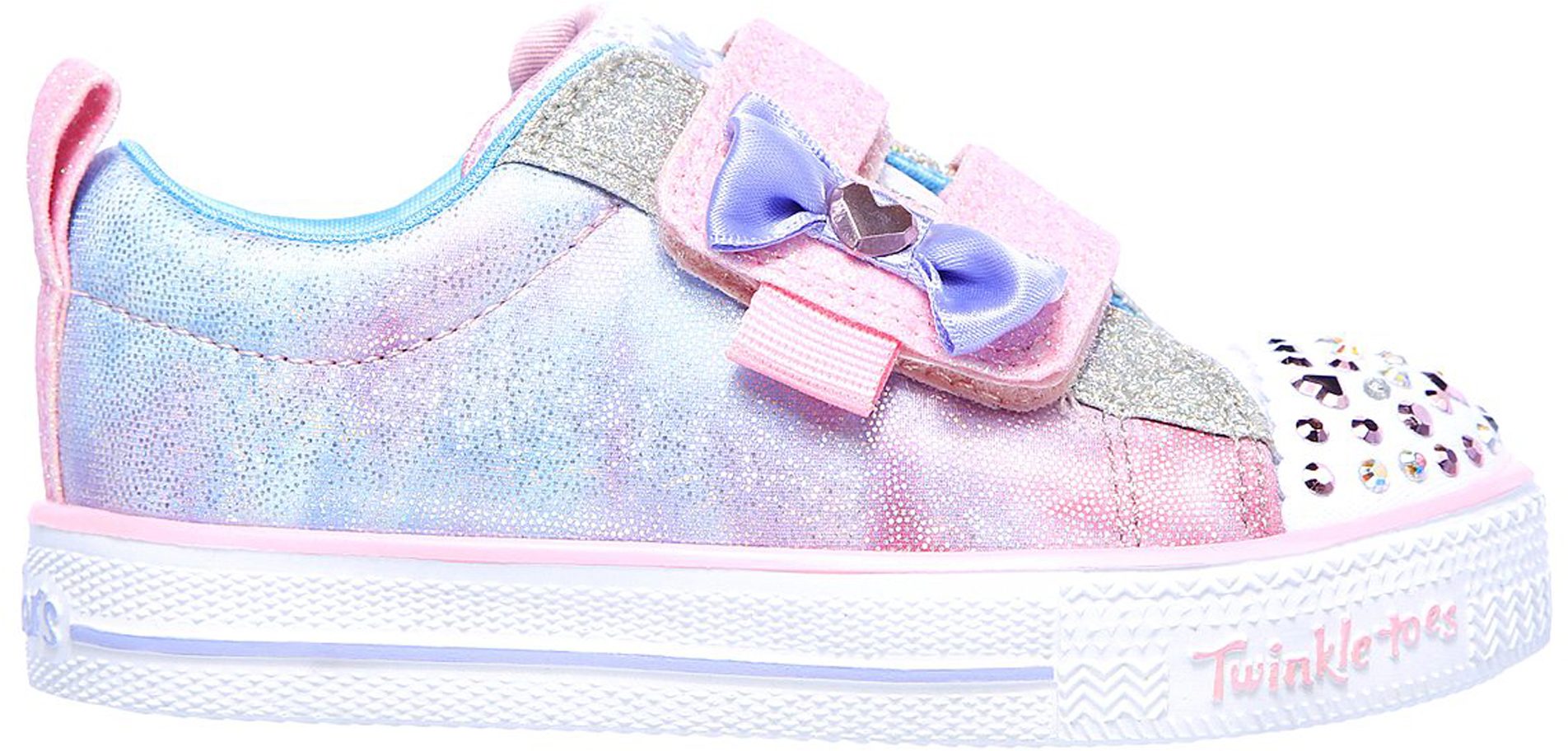 Skechers Twinkle Toes: Shuffle Lites - Sweet Supply Light Pink / Multi ...