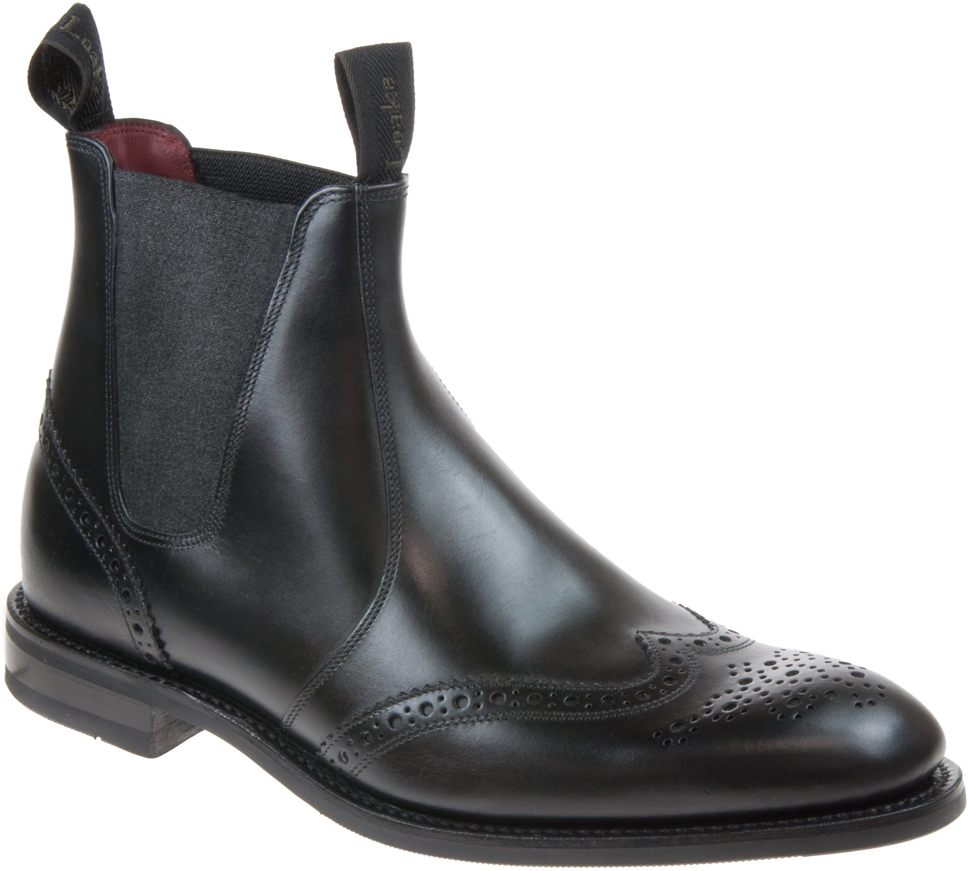 Loake Hoskins Black - Formal Boots - Humphries Shoes