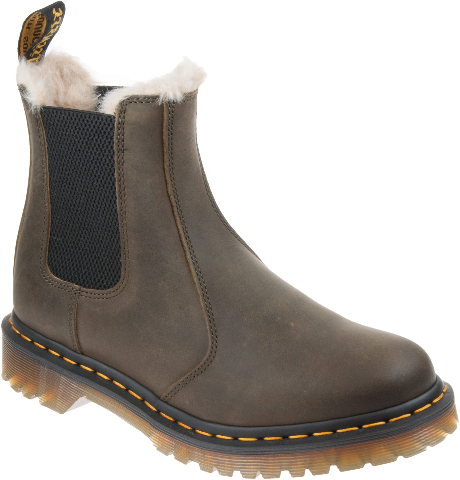 Dr. Martens 2976 Leonore Fur Lined Olive Wyoming 24988355 - Ankle Boots ...