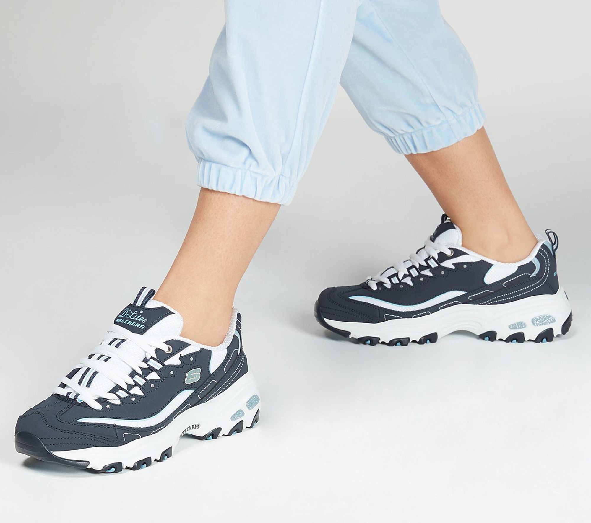 Skechers D'Lites - Biggest Fan Navy / White 11930 NVW - Womens Trainers ...