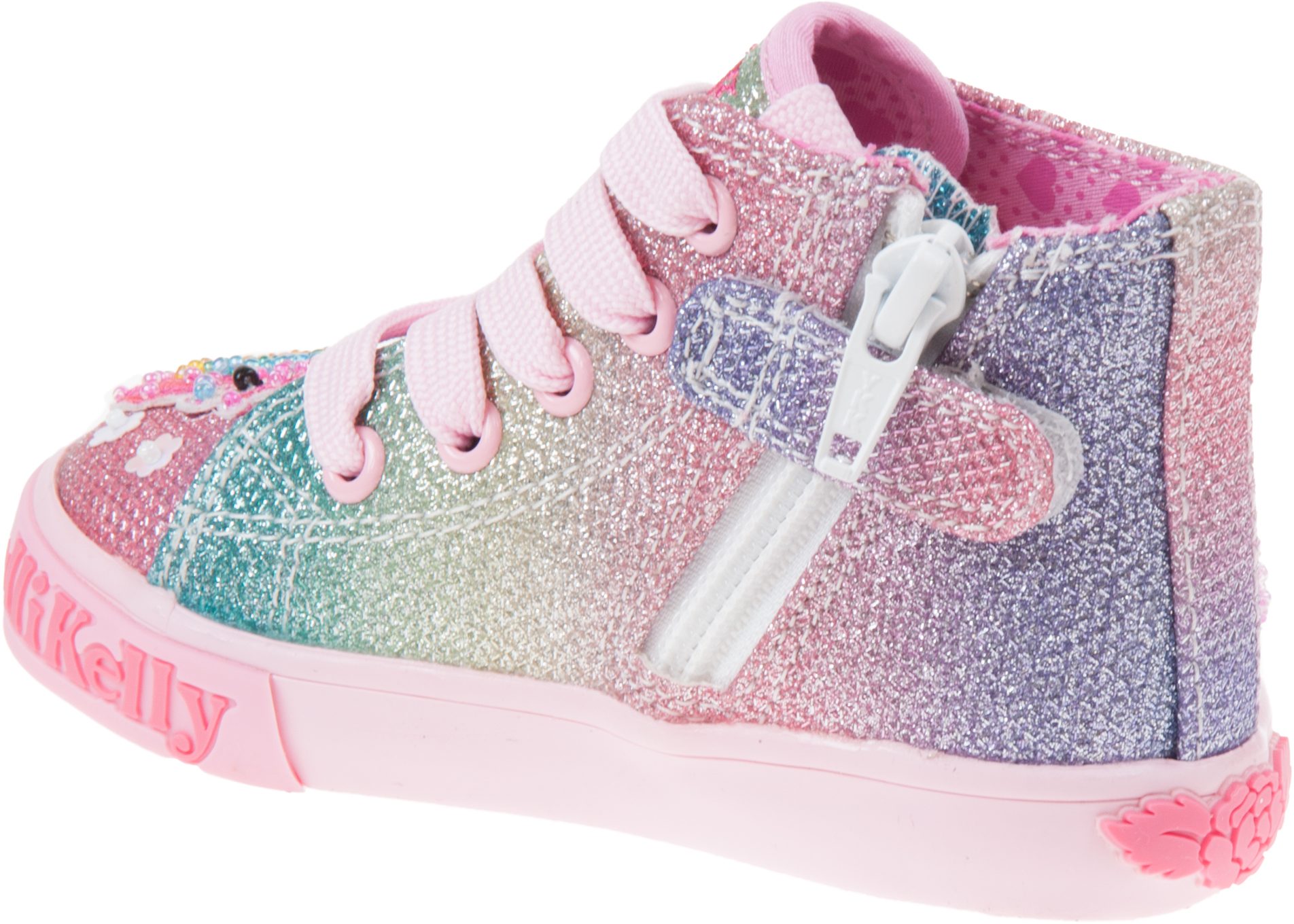 Lelli Kelly Rainbow Unicorn Hi-Top Multi Glitter LK1006 - Girls Shoes ...