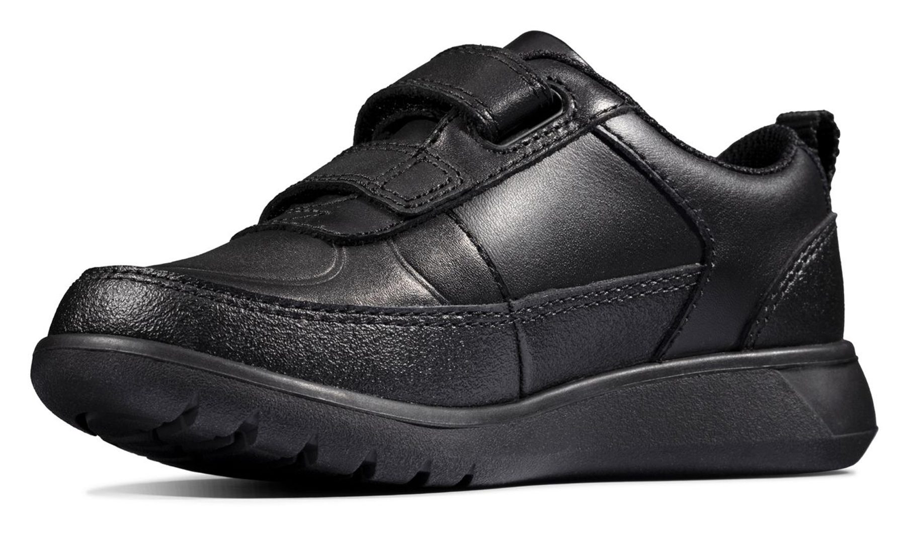 Clarks Scape Flare Toddler Black Leather 26151047 - Boys School Shoes ...