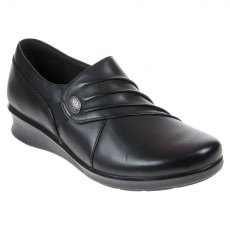Clarks Un Loop Black Leather 20312837 - Everyday Shoes - Humphries Shoes
