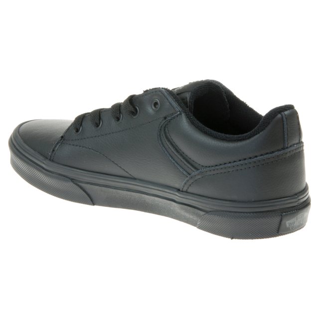 Kids black outlet leather vans