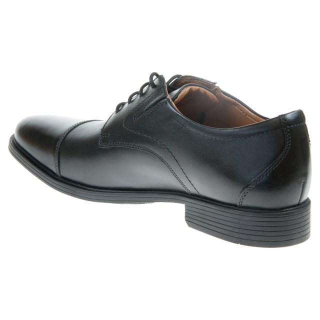 Clarks Whiddon Cap Black Leather 26152912 - Formal Shoes - Humphries Shoes