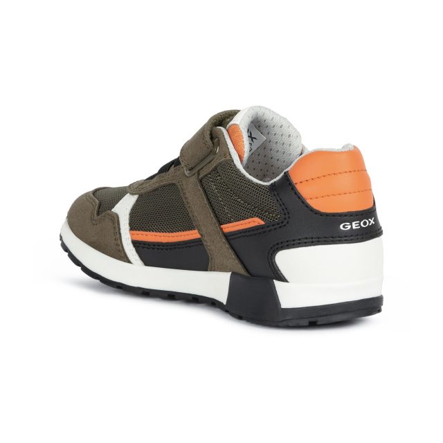 Geox Alfier Military Orange J046NA 0AU14 C0623 Boys Shoes Humphries Shoes