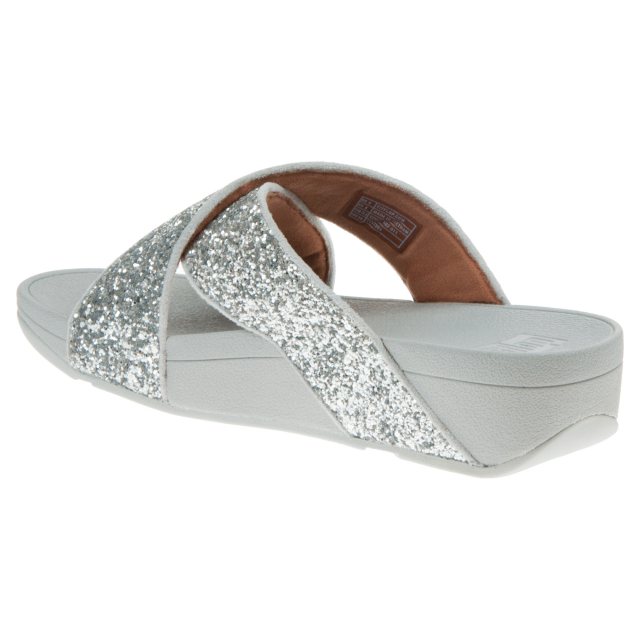 Sparkly on sale silver slides