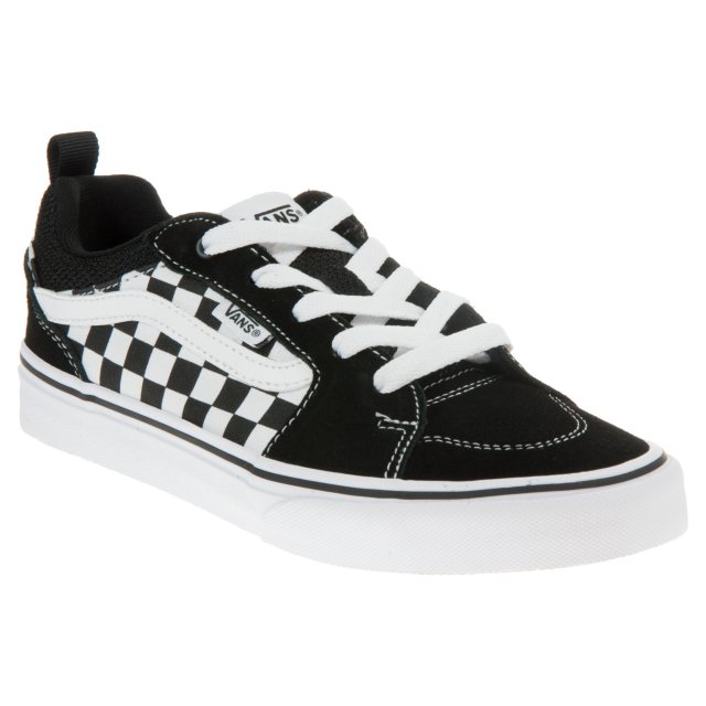 Black and white top checkered vans boys