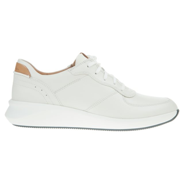 Clarks Un Rio Sprint White Combi Leather 26162695 - Everyday Shoes ...