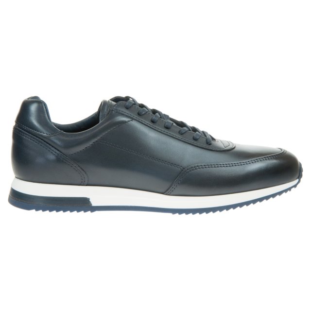 Loake Bannister Navy Burnished Calf Leather BANN - Casual Shoes ...