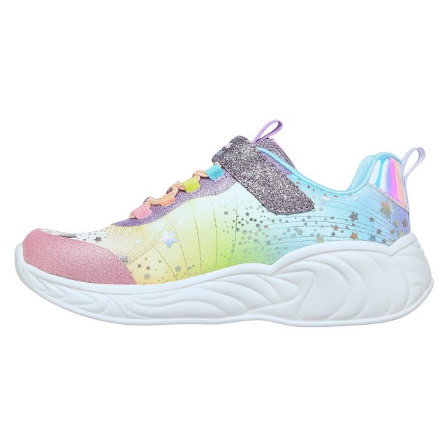 Skechers S Lights Unicorn Dreams Purple Multi 302311L PRMT Girls Trainers Humphries Shoes