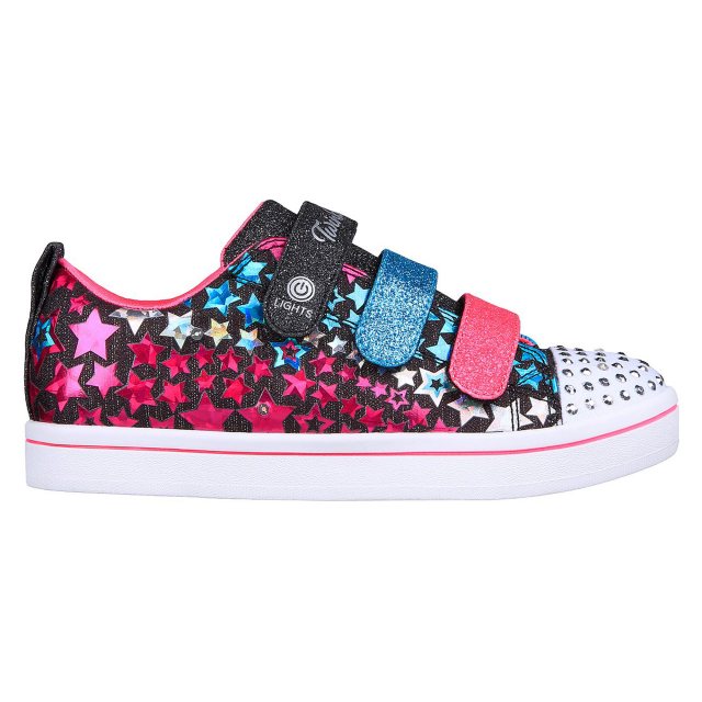 Skechers Twinkle Toes Sparkle Rayz Star Blast Black Multi