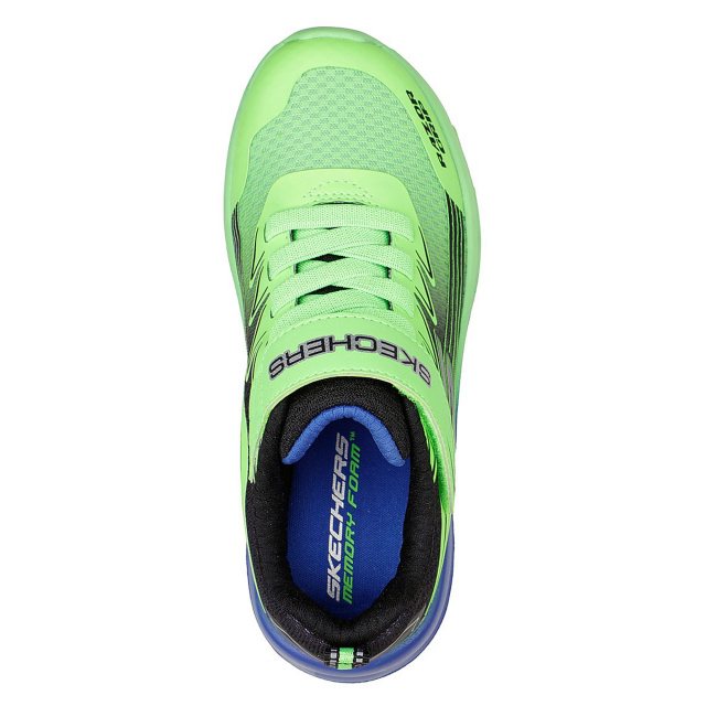 SKETCHERS Boys Razor Grip Sonictron Lace Up Charcoal/Black/Lime sale