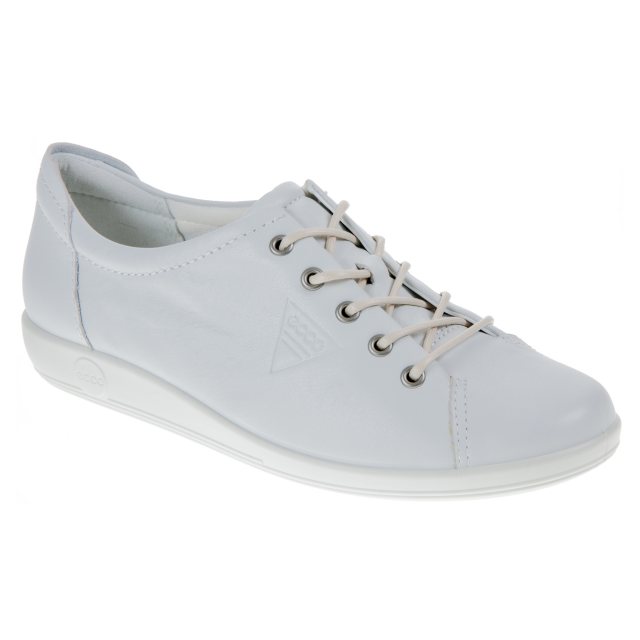Ecco Soft 2.0 Lace White 206503 01007 - Everyday Shoes - Humphries Shoes