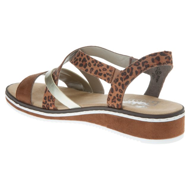 Rieker leopard hot sale print sandals