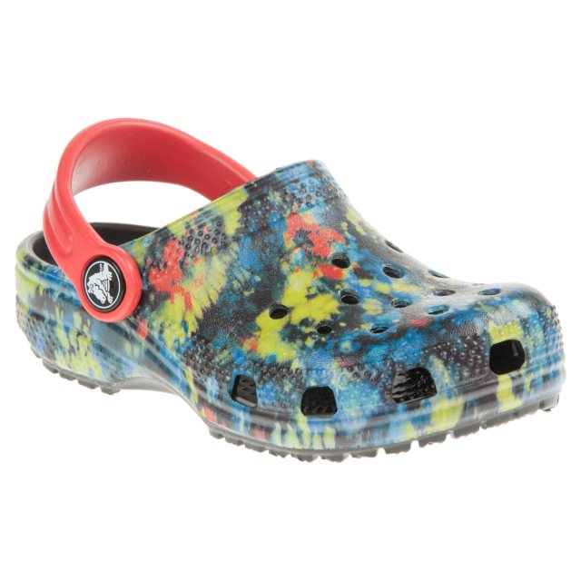 Crocs Classic Tie Dye Graphic Toddler Turquoise Tonic 206994-4SW - Boys ...